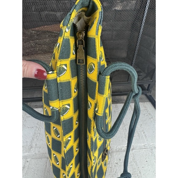 Farmhouse Is My Style Home Sweet Farm Green And Yellow Football 🏈 Pattern Bag - Picture 8 of 12